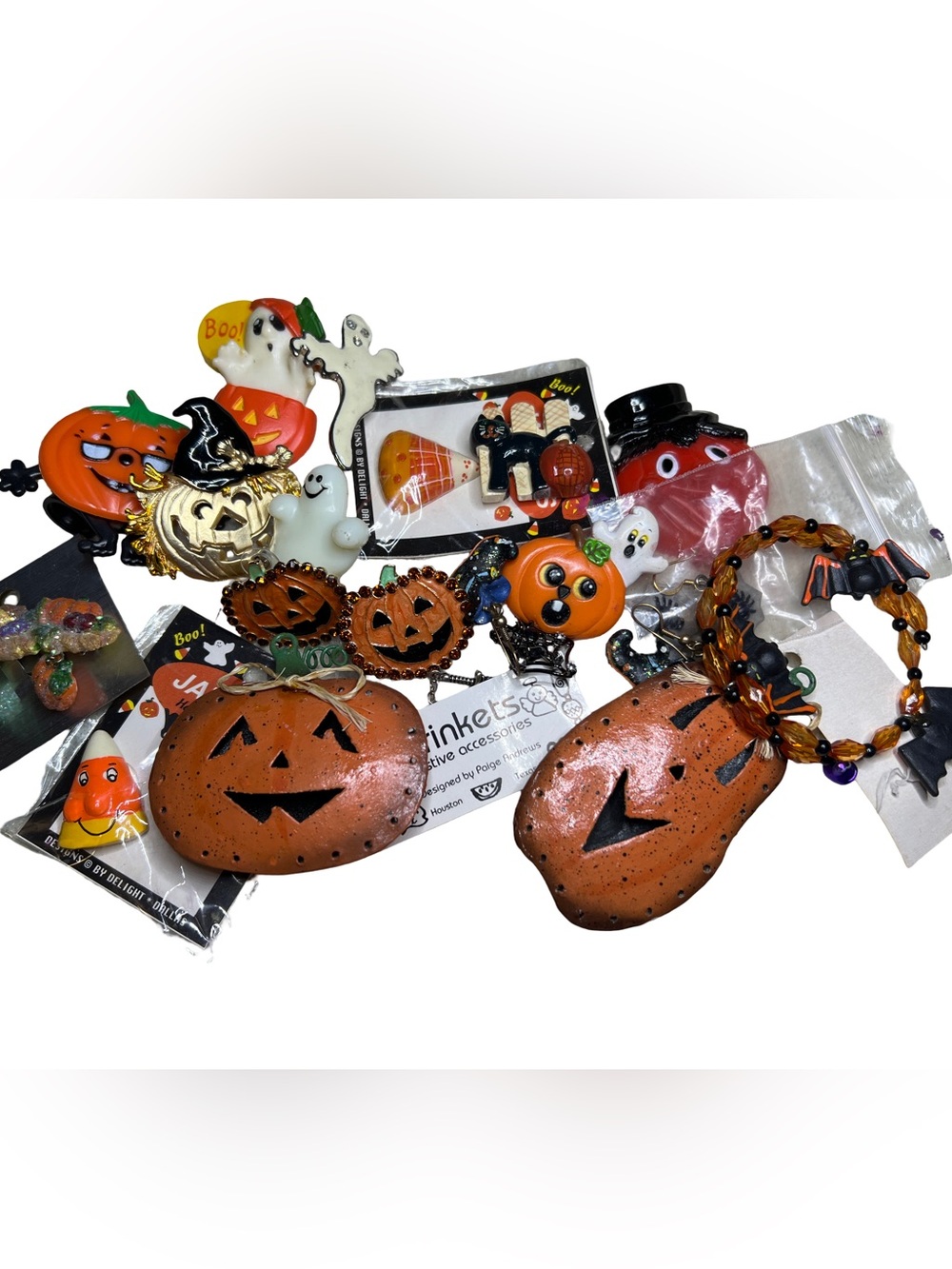 Halloween Multicolor Jewelry Mixed Lot Earrings Pins Brooches